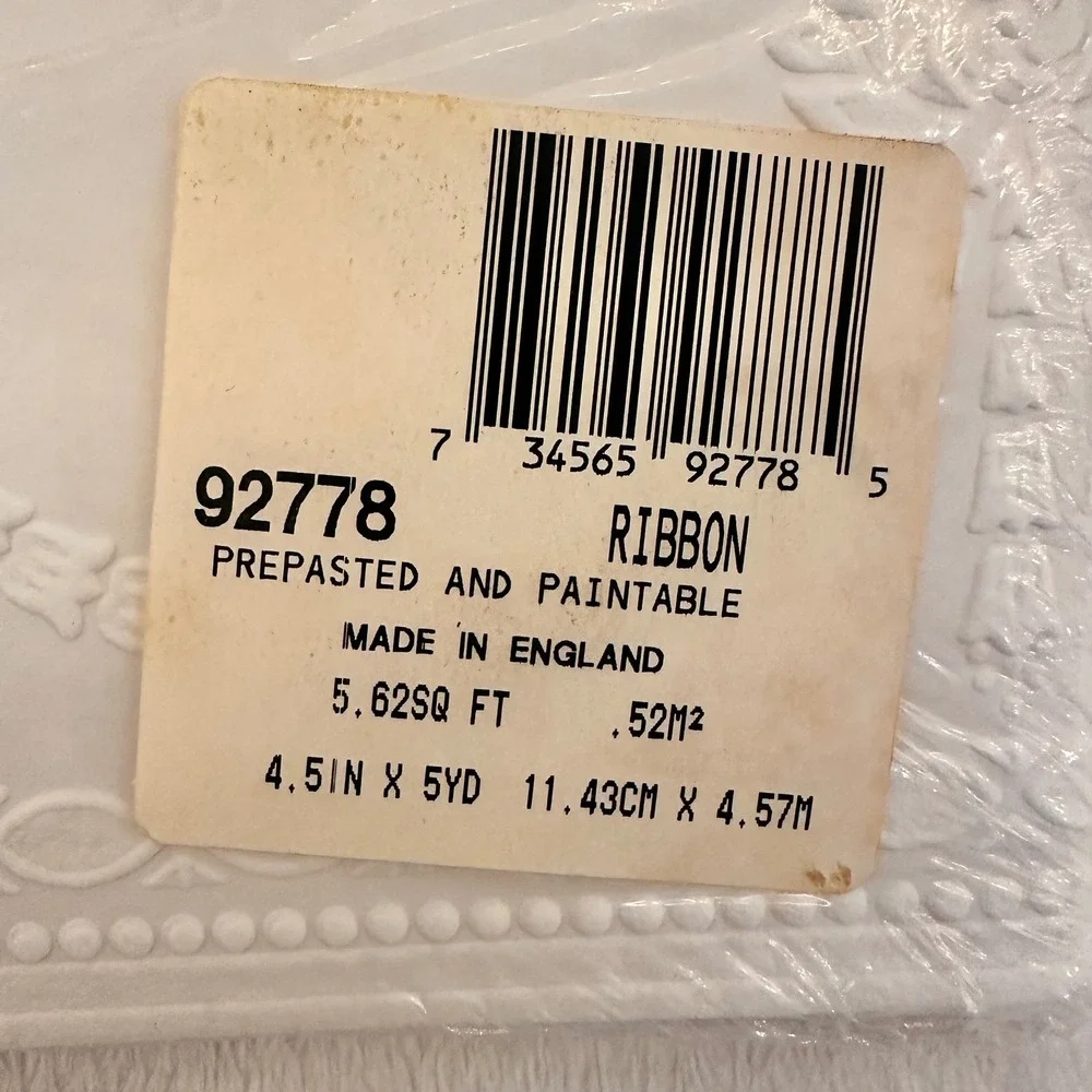 Vintage Graham & Brown Super Fresco Wallpaper Border 7 Roll NEW Paintable Ribbon